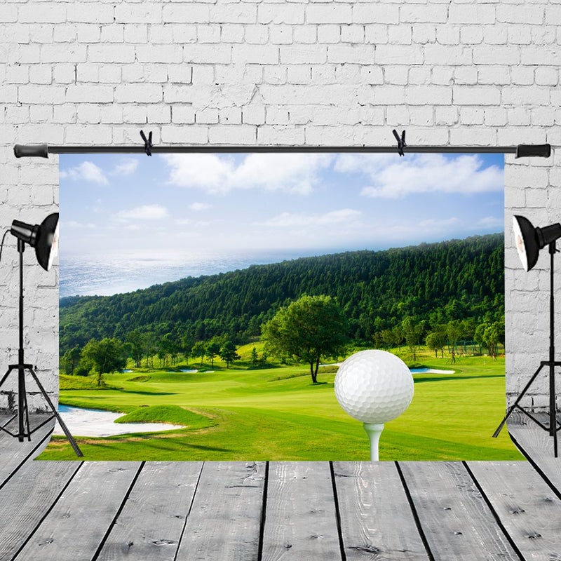 LYLYCTY 7X5ft Golf Sport Backdrop Lush Golf Course Sport Style Photography Backdrop Photo Studio Background Props LYK048 - Image 2